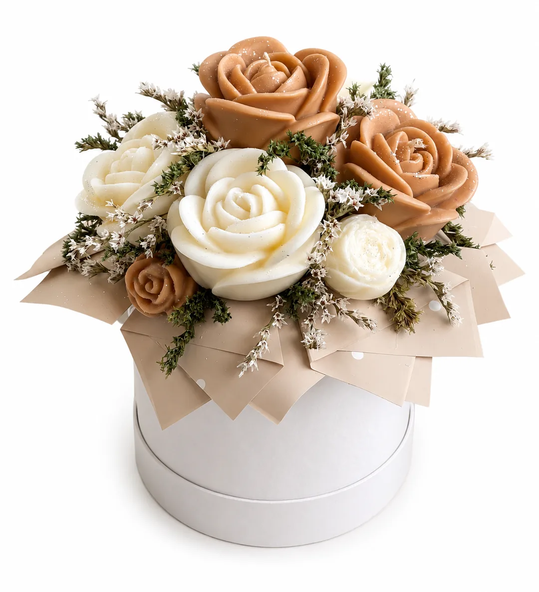 Flowerbox z kwiatów z wosku sojowego - obrazek 2